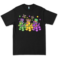 Black mardi gras bead dogs Premium Tee - MaliasSmallBusiness