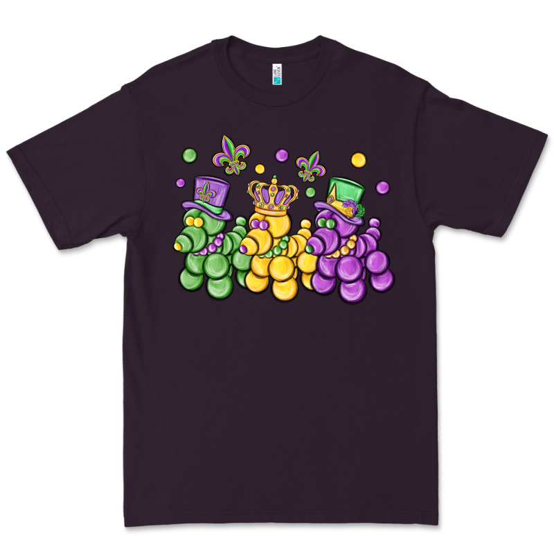 Mardi Gras Bead Dogs Premium Tee by MaliasSmallBusiness | Teevron