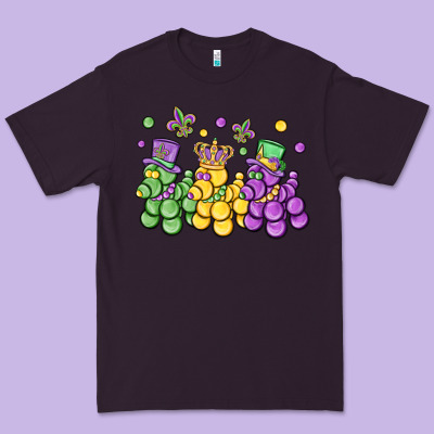 Mardi Gras Bead Dogs Premium Tee Designed By Maliassmallbusiness