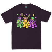 Plum mardi gras bead dogs Premium Tee - MaliasSmallBusiness