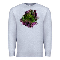 Heather Grey halloween patch Premium Sweatshirt - BundleAndBundleShop
