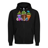 Black Football Easter sports carrots Zipper Hoodie - OliviaCreatesArt