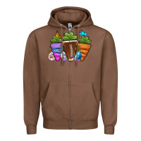 Chestnut Football Easter sports carrots Zipper Hoodie - OliviaCreatesArt