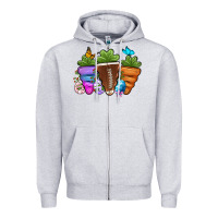 Heather Grey Football Easter sports carrots Zipper Hoodie - OliviaCreatesArt