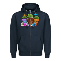 Football Easter Sports Carrots Zipper Hoodie | Teevron
