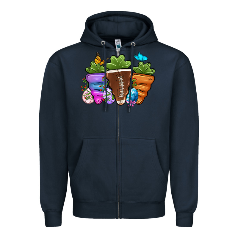 Football Easter Sports Carrots Zipper Hoodie by OliviaCreatesArt | Teevron