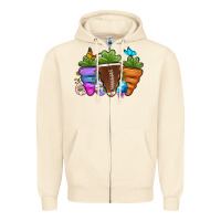 Sandshell Football Easter sports carrots Zipper Hoodie - OliviaCreatesArt