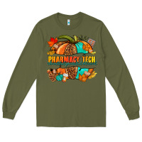 Army Green pharmacy tech pumpkin Long Sleeve Tee - NancyCooperArtShop