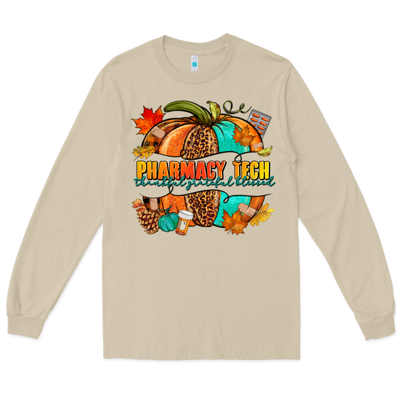 Pharmacy Tech Pumpkin Long Sleeve Tee by NancyCooperArtShop | Teevron