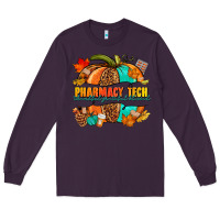 Plum pharmacy tech pumpkin Long Sleeve Tee - NancyCooperArtShop