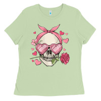 Matcha valentine's day skull Ladies Tee - MaliasSmallBusiness