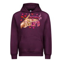 Mauve Wine Not Today Cupid Urban Hoodie - CowhideDigitalArt