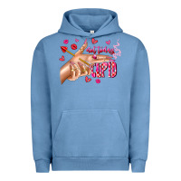 Pigment Pebble Blue Not Today Cupid Urban Hoodie - CowhideDigitalArt