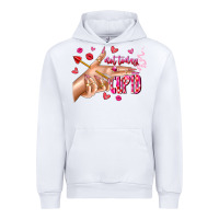 White Not Today Cupid Urban Hoodie - CowhideDigitalArt