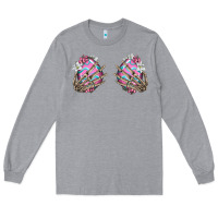 Heather Grey easter hands skeleton Long Sleeve Tee - Jasminsmagicworld