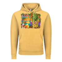 Vintage Mustard hello summer pineapple Vintage Hoodie - BarkalooDesign