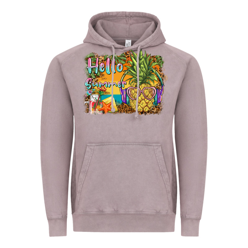 Hello Summer Pineapple Vintage Hoodie by BarkalooDesign | Teevron