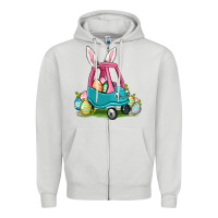 Dove Grey Easter toddler car Zipper Hoodie - OliviaCreatesArt