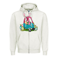 Oatmeal Heather Easter toddler car Zipper Hoodie - OliviaCreatesArt