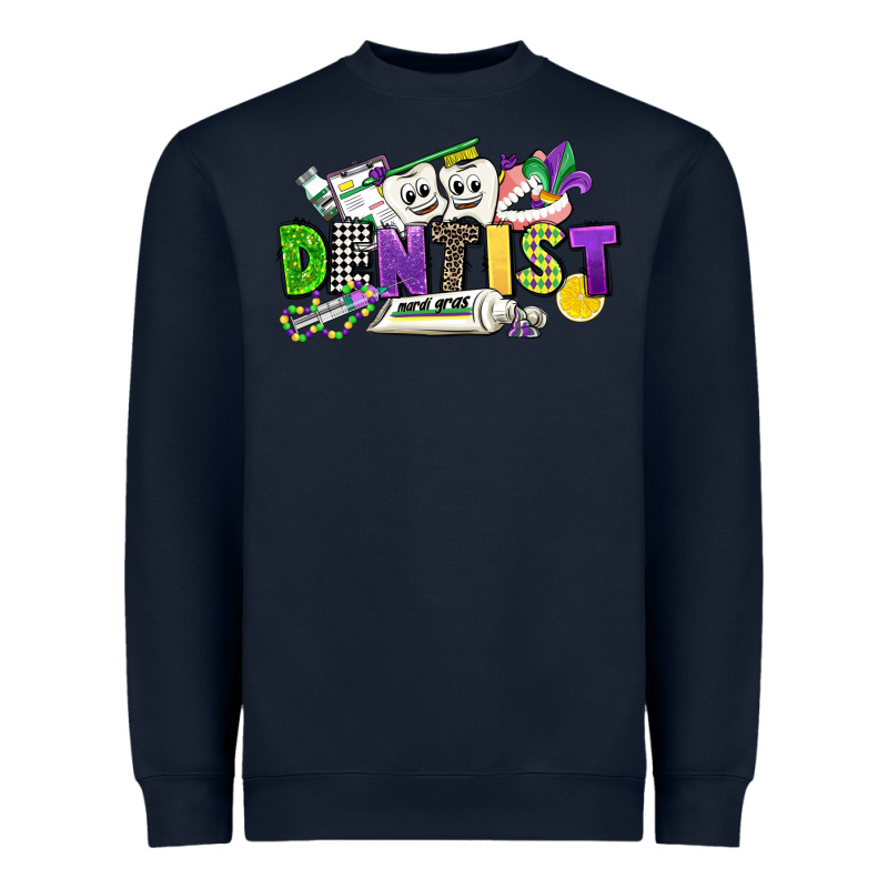 Dentist Mardi Gras Heavyweight Sweatshirt by CowGirlArtShop | Teevron