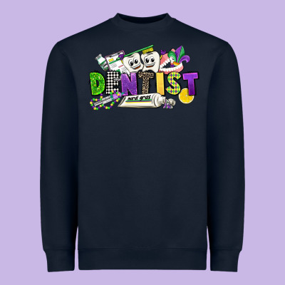 Dentist Mardi Gras Heavyweight Sweatshirt Designed By Cowgirlartshop