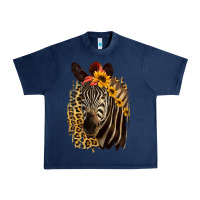 Navy Zebra With Sunflowers Urban Heavy Tee - Bettercallsaul
