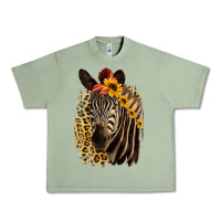 Zebra With Sunflowers Urban Heavy Tee | Teevron