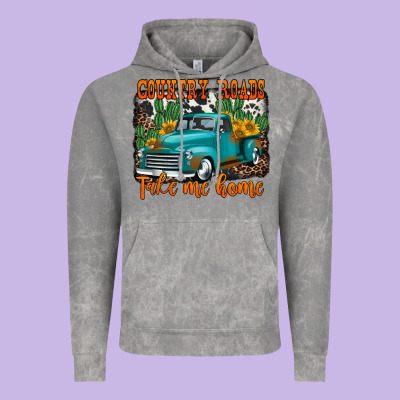 Country Roads Take Me Home Old Western Truck Vintage Hoodie Designed By Jasminsmagicworld