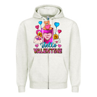 Hello Valentine Valentine's Day Coffee Mug Zipper Hoodie | Teevron