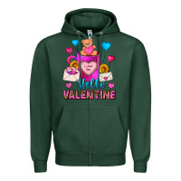 Sports Green Hello Valentine Valentine's Day Coffee Mug Zipper Hoodie - FaDigitalArtStudio