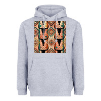 Heather Grey native american aztec seamless pattern 4 Heavyweight Hoodie - BundleAndBundleShop