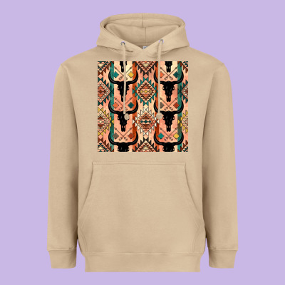 Native American Aztec Seamless Pattern 4 Heavyweight Hoodie Designed By Bundleandbundleshop