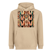 Mushroom native american aztec seamless pattern 4 Heavyweight Hoodie - BundleAndBundleShop