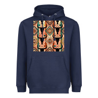 Navy native american aztec seamless pattern 4 Heavyweight Hoodie - BundleAndBundleShop