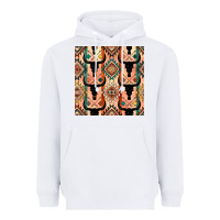 White native american aztec seamless pattern 4 Heavyweight Hoodie - BundleAndBundleShop