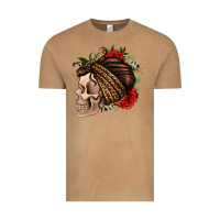 Vintage Camel leopard bandana and roses skull Vintage Tee - Jasminsmagicworld