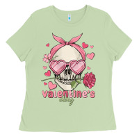 Matcha valentine's day skull Ladies Tee - MaliasSmallBusiness