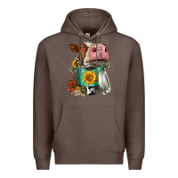 Coffee Simmental Cow Coffee Cup Premium Hoodie - FaDigitalArtStudio