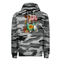 Slate Camo Simmental Cow Coffee Cup Premium Hoodie - FaDigitalArtStudio