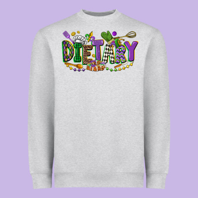 Dietary Mardi Gras Heavyweight Sweatshirt Designed By Cowgirlartshop