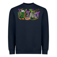 Navy dietary mardi gras Heavyweight Sweatshirt - CowGirlArtShop