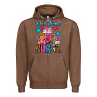 Chestnut One Loved Nurse Valentines Day Frappe Coffee Zipper Hoodie - FaDigitalArtStudio