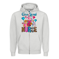 Dove Grey One Loved Nurse Valentines Day Frappe Coffee Zipper Hoodie - FaDigitalArtStudio