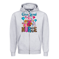 Heather Grey One Loved Nurse Valentines Day Frappe Coffee Zipper Hoodie - FaDigitalArtStudio