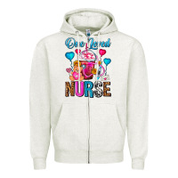 Oatmeal Heather One Loved Nurse Valentines Day Frappe Coffee Zipper Hoodie - FaDigitalArtStudio