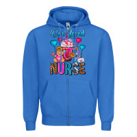 True Royal One Loved Nurse Valentines Day Frappe Coffee Zipper Hoodie - FaDigitalArtStudio