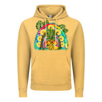 Vintage Mustard pineapple rainbow Vintage Hoodie - BarkalooDesign