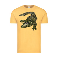 Vintage Mustard alligator Vintage Tee - BarkalooDesign