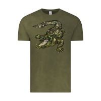 Vintage Olive alligator Vintage Tee - BarkalooDesign