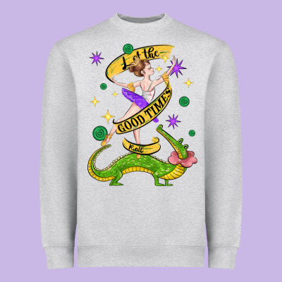 Let The Good Times Roll (2) Heavyweight Sweatshirt Designed By Cowgirlartshop